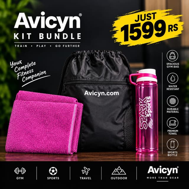Avicyn Kit Bundle — Bag, Sport Bottle, Towel