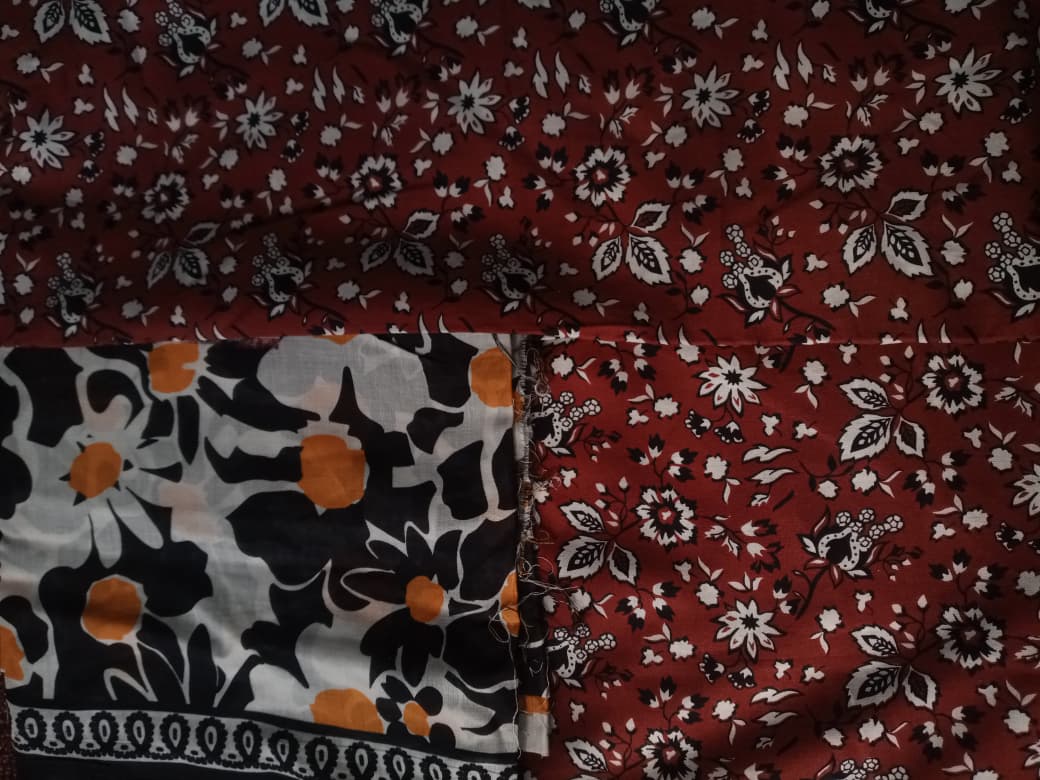 Crimson Red & Black Floral – 3-Piece Digital Printed Lawn Suit